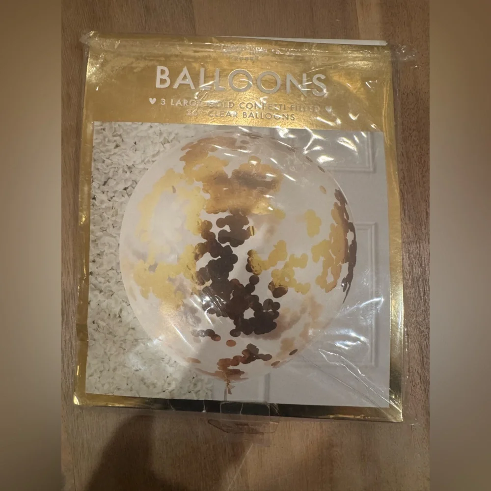 Gold Confetti Balloons Home Party Supplies